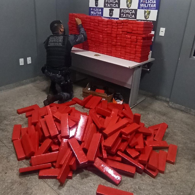 PM desarticula quadrilha e apreende 318 kg de maconha em Rondonópolis