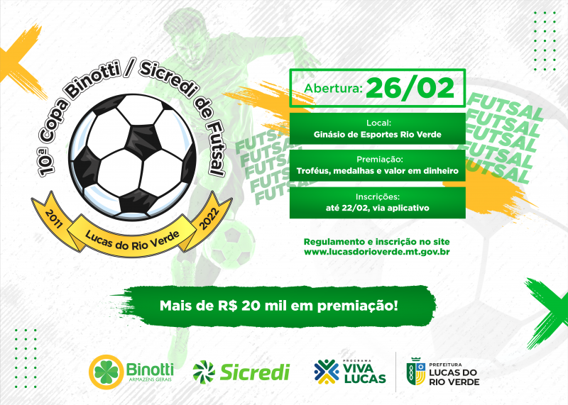 Secretaria de Esporte e Lazer abre inscrições para campeonato de futsal