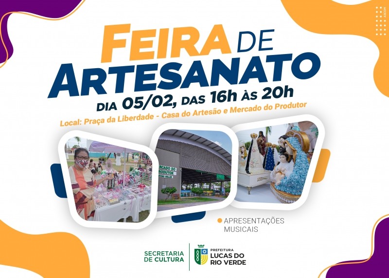 Próxima edição da Feira do Artesão será realizada na Praça da Liberdade