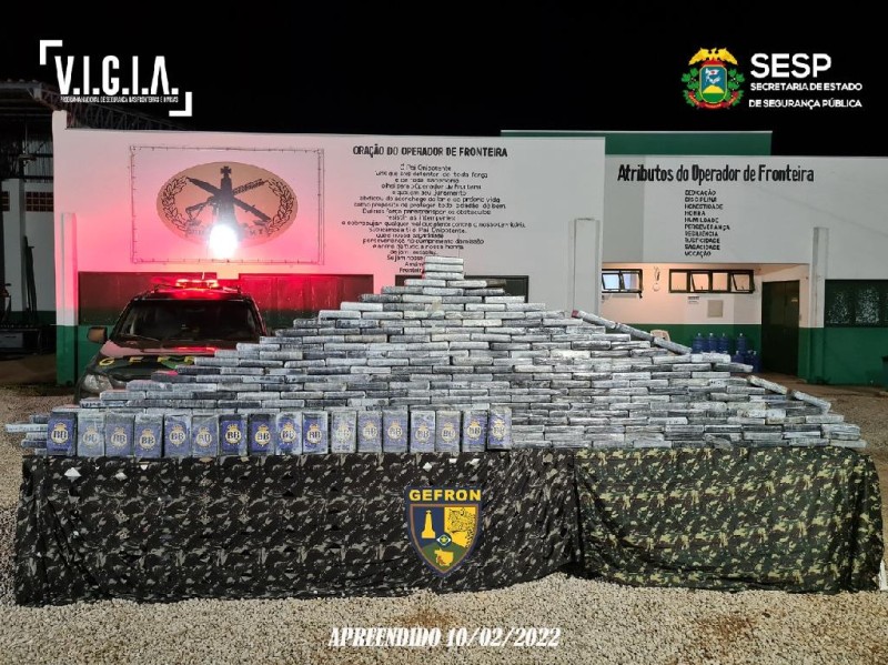 Em uma semana, Gefron retira mais de 400 kg de entorpecentes de circulação