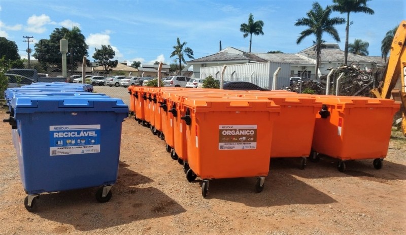 Saae recebe 150 novos contentores de resíduos para instalação nas ruas de Lucas do Rio Verde