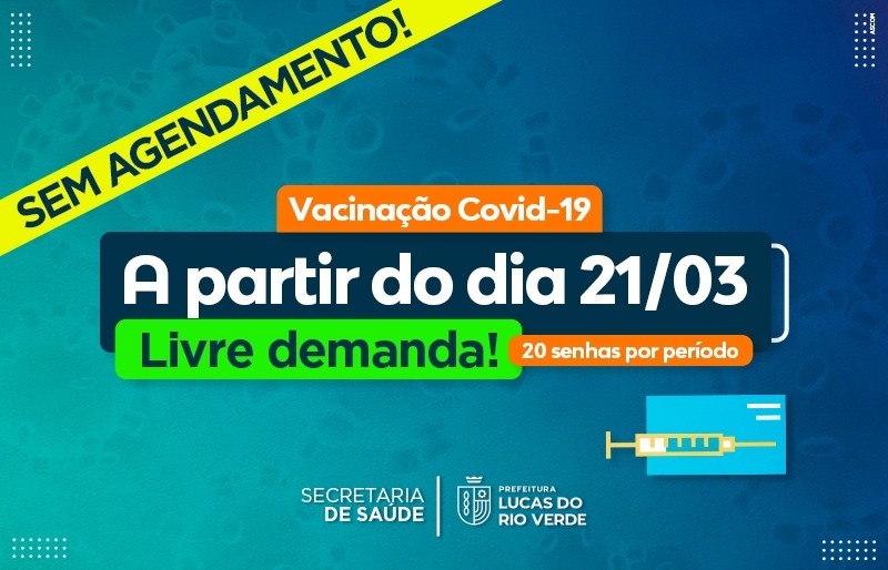 A partir de 21 de março, vacinação contra Covid-19 será por livre demanda