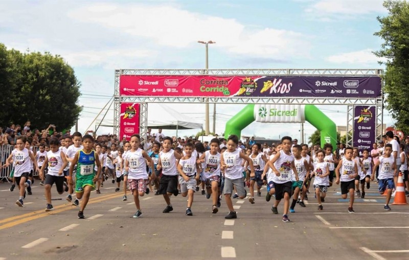 Mais de 900 crianças participam da 7ª Corrida Kids em Lucas do Rio Verde