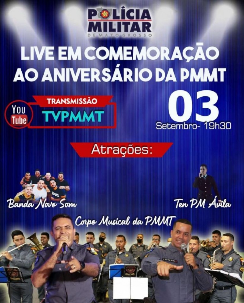 Polícia Militar comemora 186 anos com live de aniversário nesta sexta-feira (03)