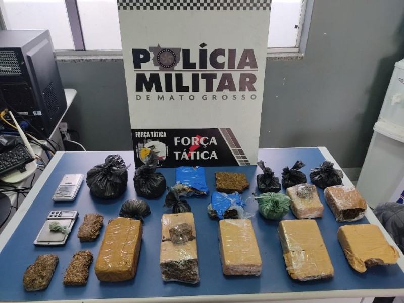Homem é preso e adolescente apreendido por tráfico de drogas em Sinop