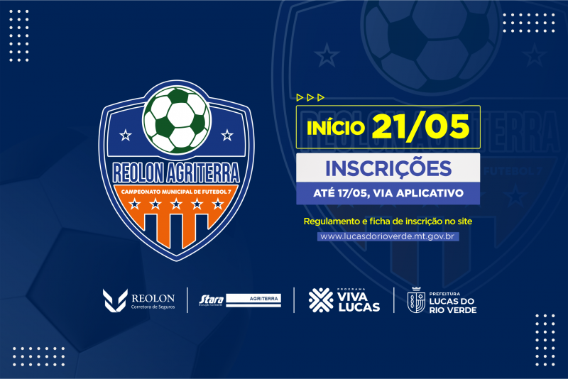 Abertas as inscrições para o Campeonato Municipal de Futebol 7
