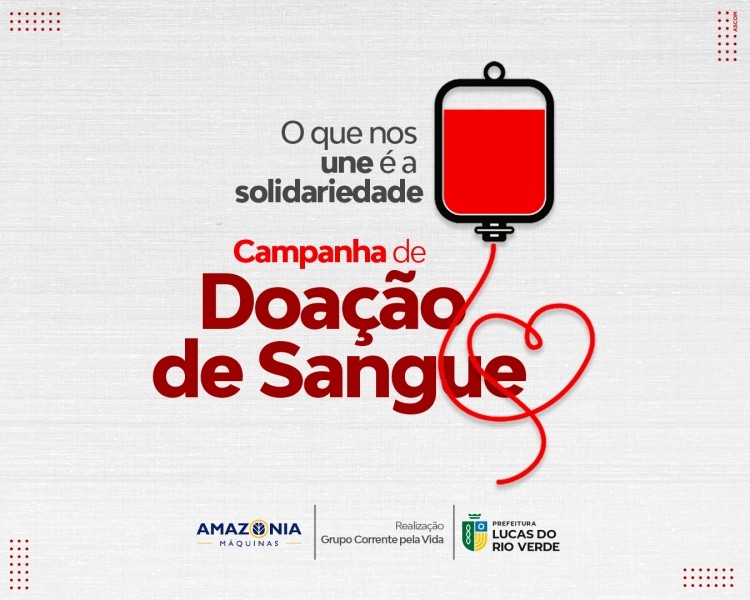 Campanha de doação de sangue será neste sábado (21)
