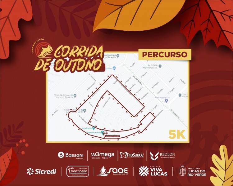 Corrida de Outono é antecipada para 16h30; confira o percurso