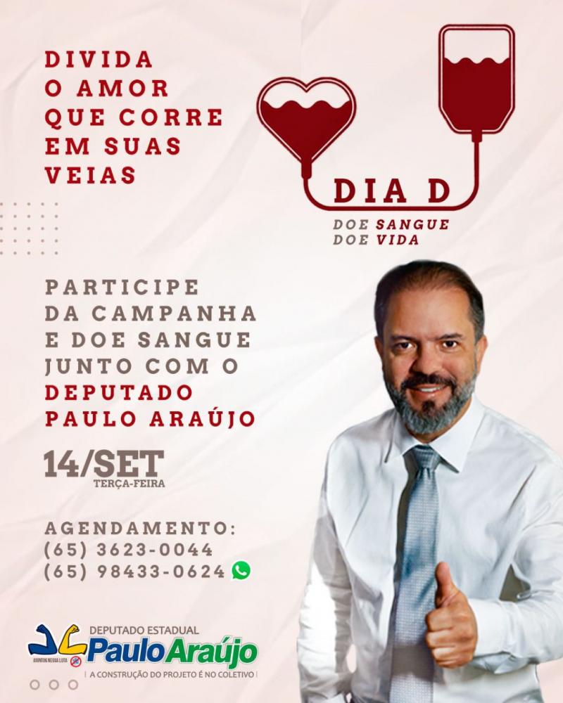 Deputado realiza “Dia D de Coleta Voluntaria de Sangue”