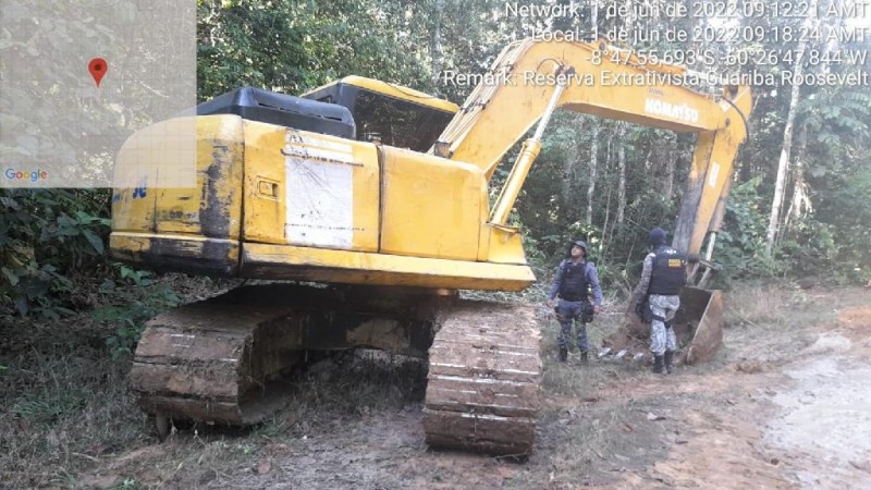 Estado flagra desmate ilegal na Resex Guariba-Roosevelt e impede continuidade do dano