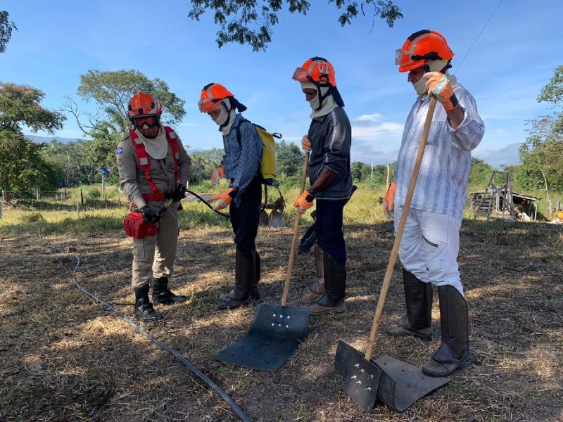 Bombeiros e Sema capacitam moradores de comunidades rurais para combate aos incêndios florestais