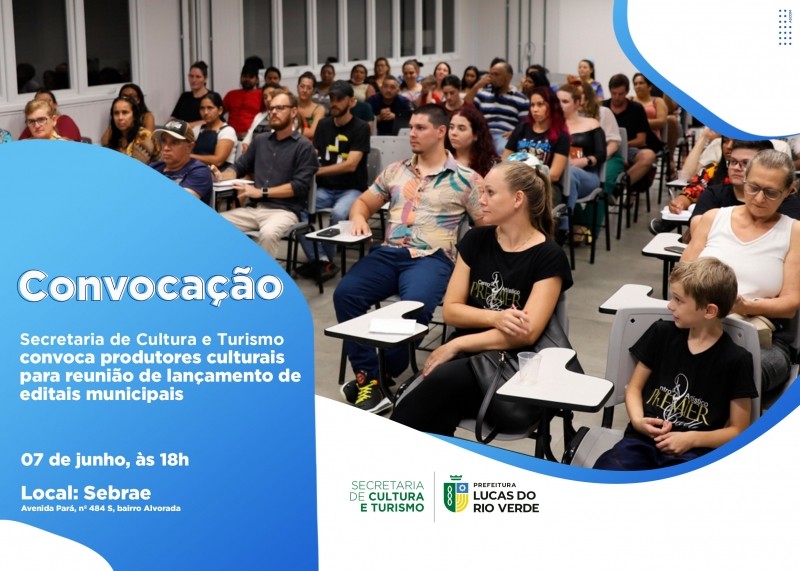 Secretaria de Cultura e Turismo convida produtores culturais para apresentação de editais