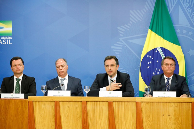 Após reunião no Planalto, Pacheco diz que levará proposta do governo sobre ICMS para senadores