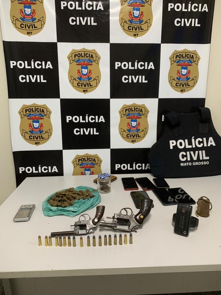 Polícia Civil prende integrantes de associação criminosa e apreendem armas de fogo, drogas e munições