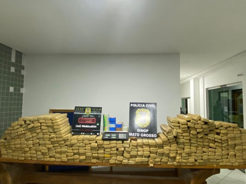 Polícia Civil apreende 400 quilos de maconha enterrados em casa na zona rural de Sinop