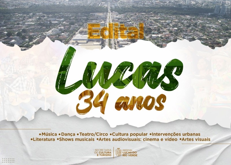 Cultura publica lista das inscrições homologadas no edital “Lucas 34 anos”