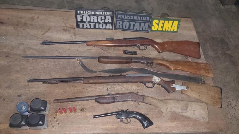 Ação integrada prende quadrilha por crimes contra o meio ambiente e apreende armas