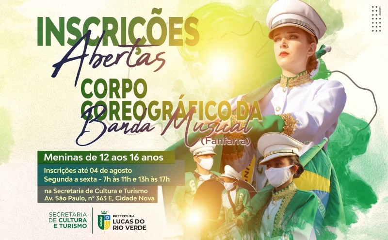 Cultura abre inscrições para o Corpo Coreográfico da Banda Musical