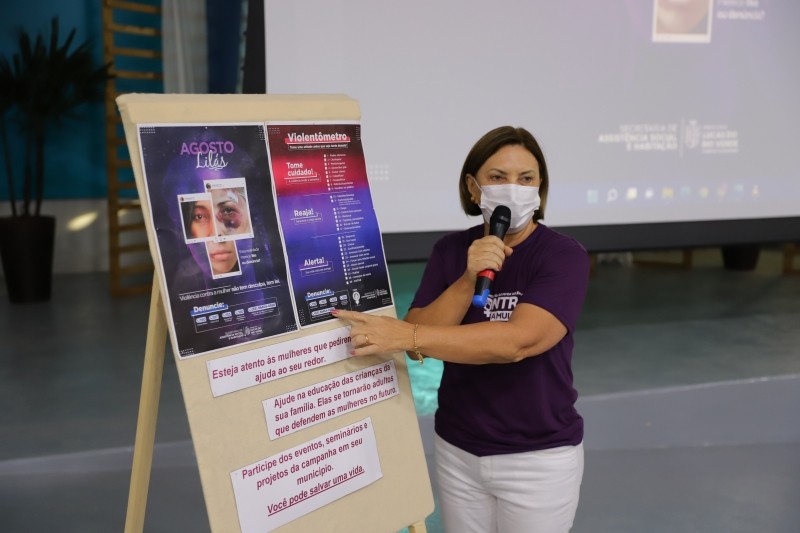 Campanha incentiva o combate à violência doméstica em Lucas do Rio Verde