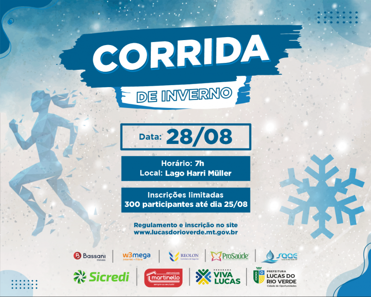 Inscrições para Corrida de Inverno podem ser feitas até 25 de agosto