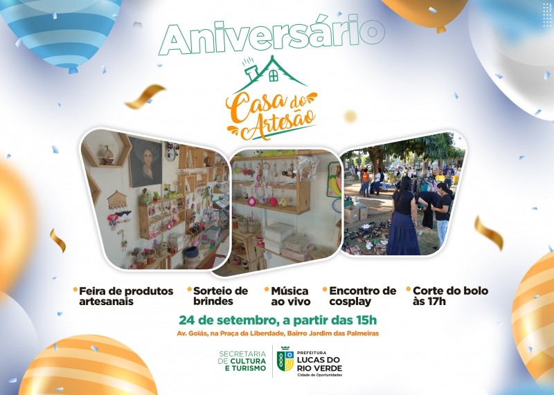 Comemoração de aniversário da Casa do Artesão acontece no dia 24 de setembro