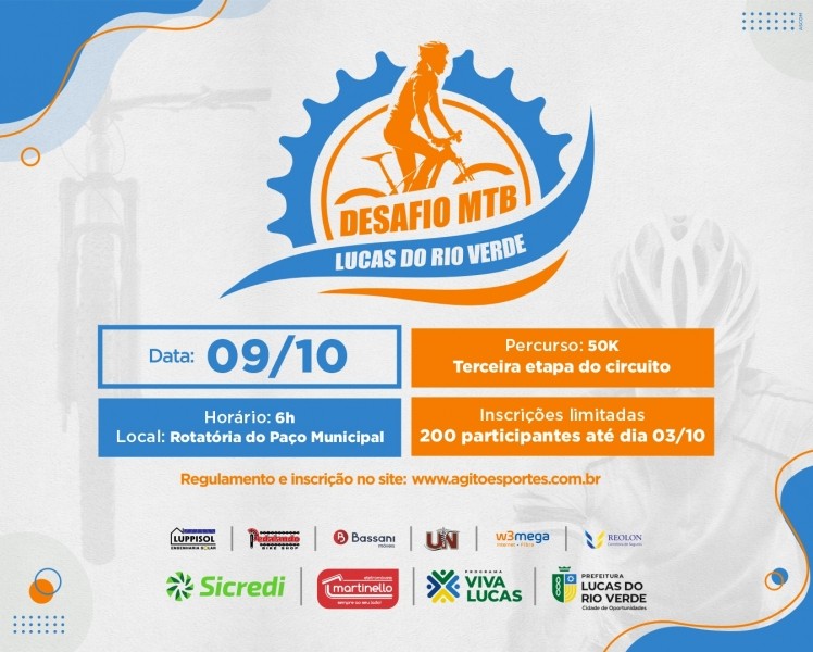 Esporte abre inscrições para terceira etapa do Desafio MTB de Ciclismo