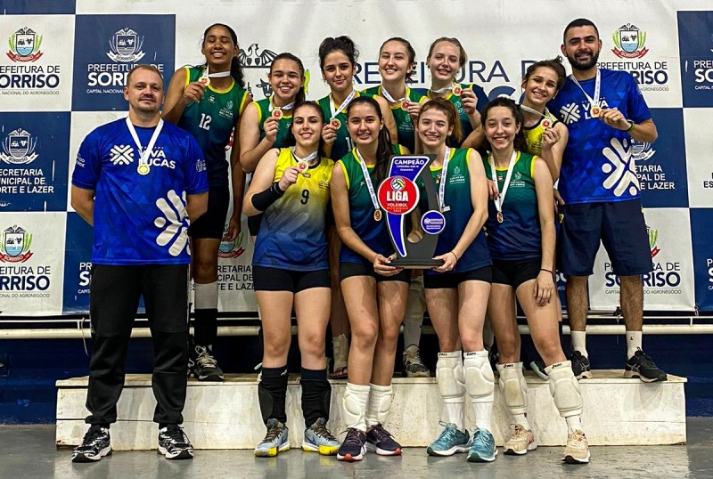 Equipe sub-18 do Viva Lucas é campeã da Liga Norte de Voleibol