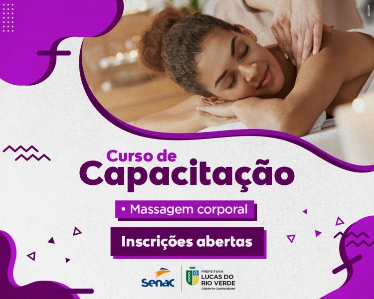 Inscrições abertas para curso gratuito de massagem corporal