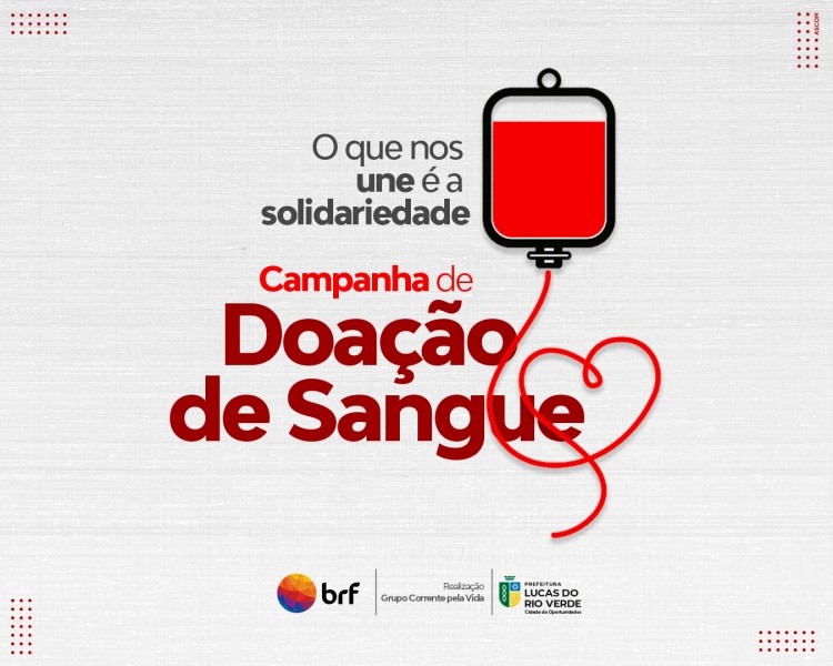 11ª Campanha de doação de sangue acontece neste sábado (05)