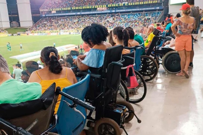Arena Pantanal conta com 130 espaços exclusivos para cadeirantes
