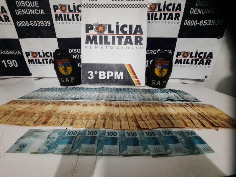 GAP prende dupla por estelionato e apreende mais de R$ 6 mil em espécie em Cuiabá