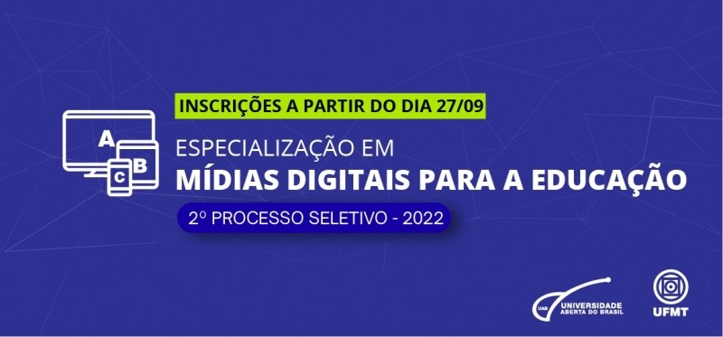 Especialização em Mídias Digitais para Educação pela UFMT tem vagas remanescentes