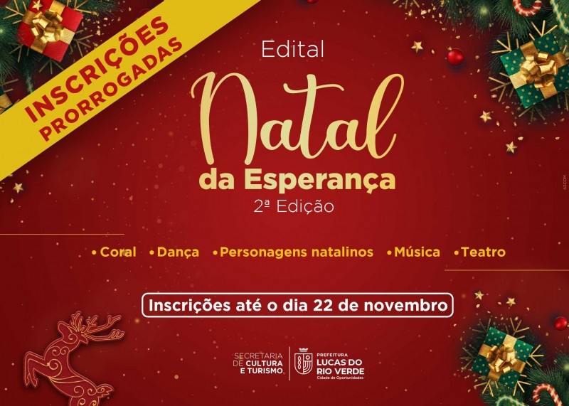 Natal da Esperança: Cultura prorroga inscrições do edital para seleções artísticas até terça-feira (22)