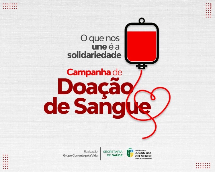 Primeira campanha de doação de sangue de 2023 será neste sábado (21)
