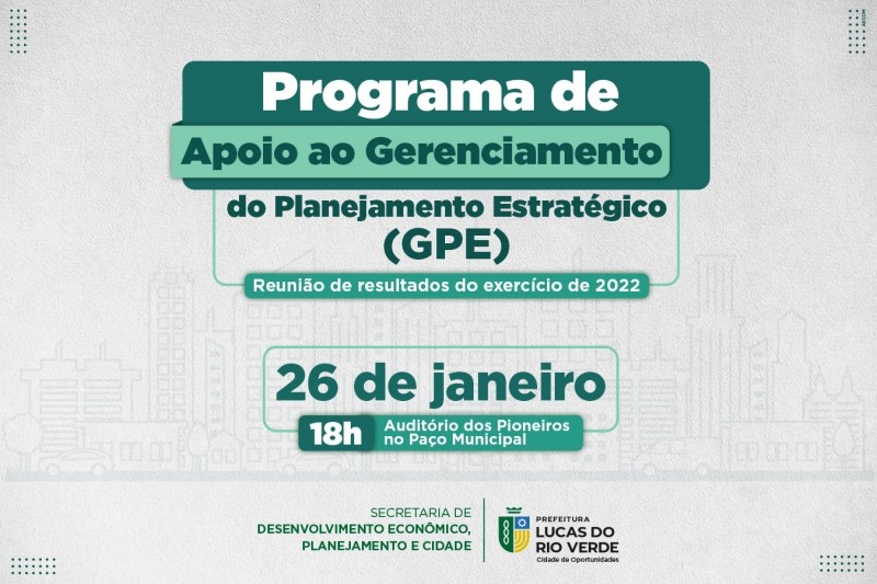 Gestão Municipal apresenta resultado de planejamento estratégico na próxima quinta-feira (26)
