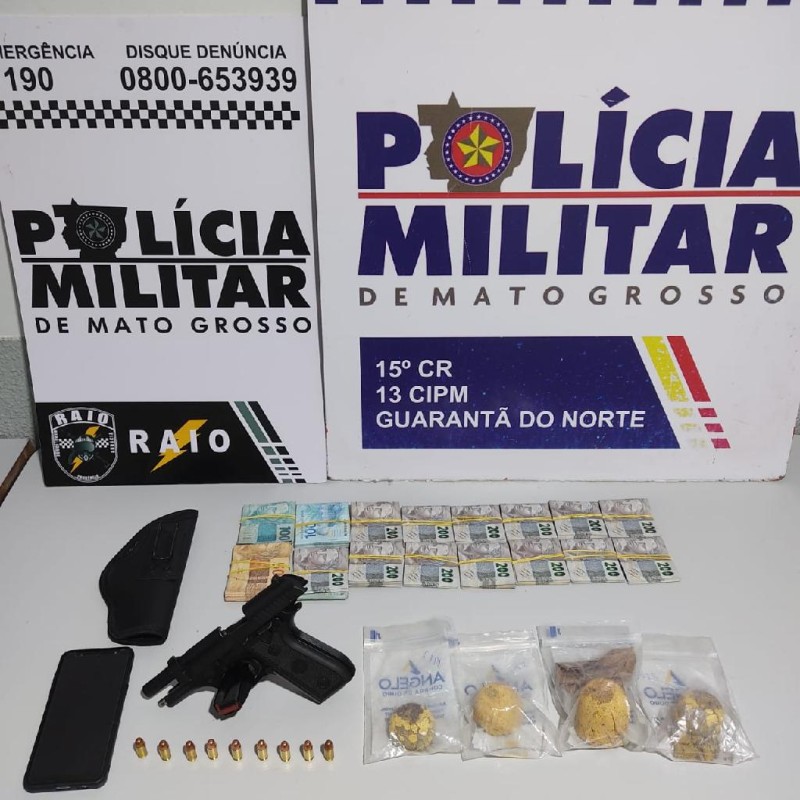 Homem é preso pela PM com R$ 31,7 mil em dinheiro e 1,8 kg de ouro