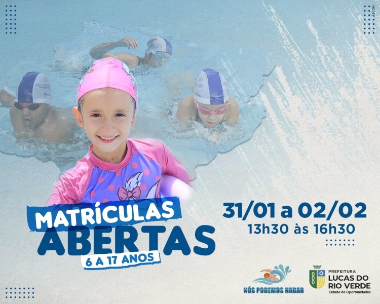 Projeto Nós Podemos Nadar abrirá inscrições para natação infantil