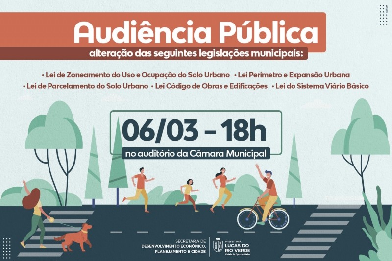 Prefeitura de Lucas do Rio Verde altera data da audiência pública sobre zoneamento urbano