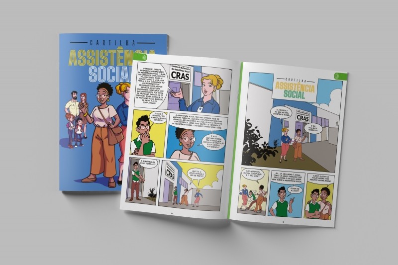 Cartilha ilustrada mostra os serviços da Secretaria de Assistência Social e Habitação