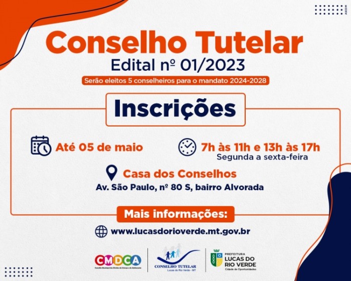 Estão abertas as inscrições para eleição do Conselho Tutelar em Lucas do Rio Verde