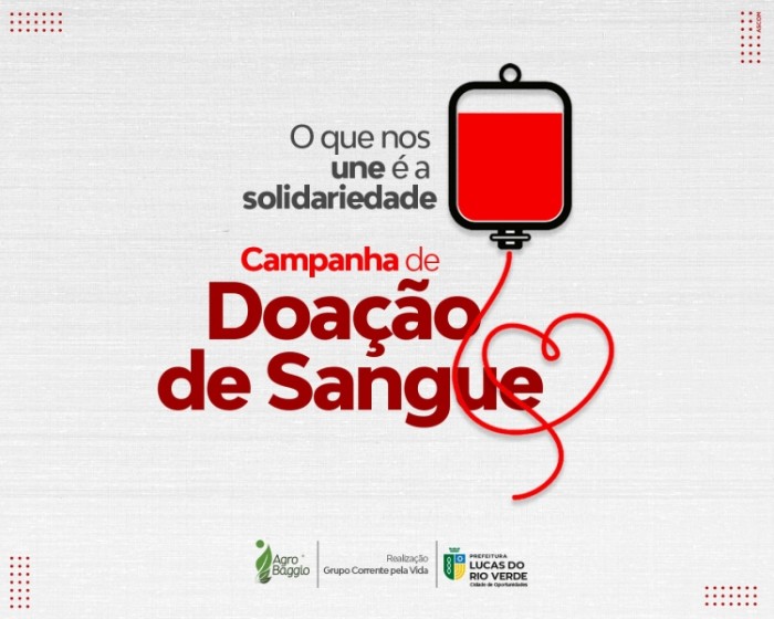 Campanha de doação de sangue será no PSF X Cerrado neste sábado (15)
