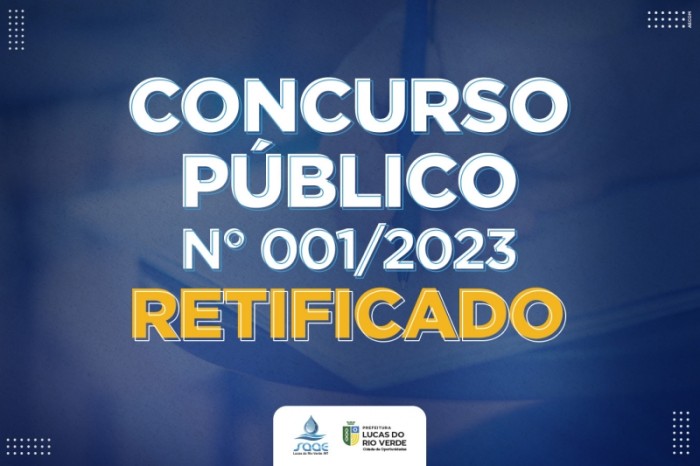 Saae publica retificações do Concurso Público nº 001/2023
