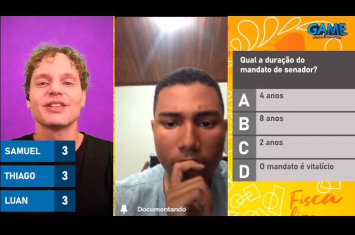 Jovem Senador usa jogos para divulgar programa e disseminar conhecimento