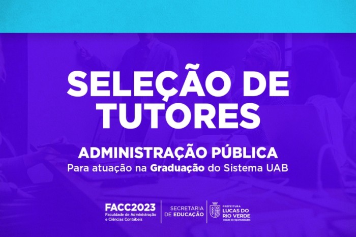 UFMT/UAB abre inscrições para processo seletivo de tutor para Administração Pública