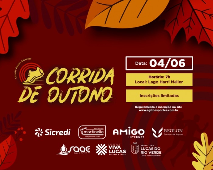 Corrida de Outono está com as inscrições abertas