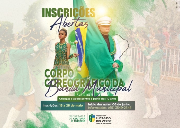 Cultura abre vagas para o Corpo Coreográfico da Banda Municipal