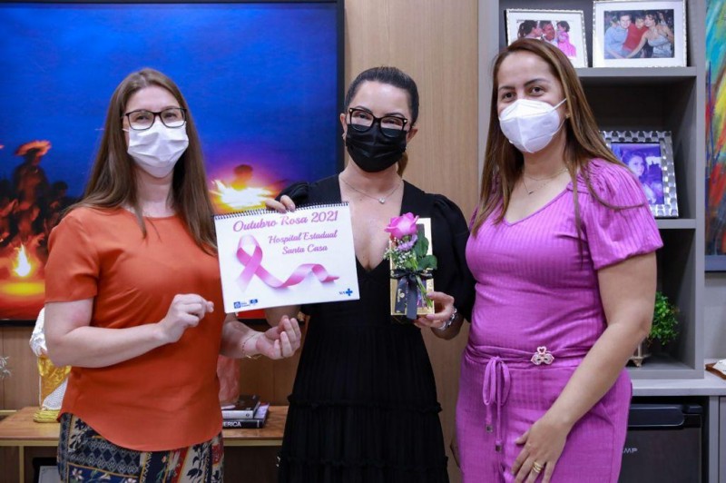 Primeira-dama Virginia Mendes é a madrinha da Campanha Outubro Rosa 2021 da SES-MT
