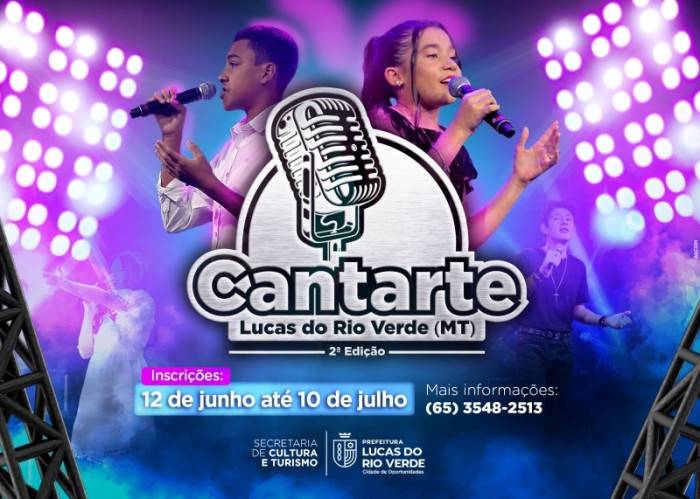 Cultura abre inscrições para 2ª edição do Cantarte – Concurso de Canto