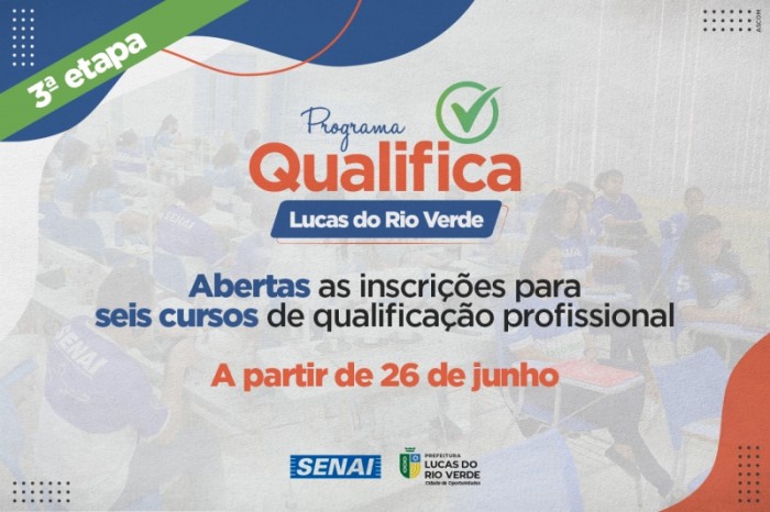 Programa Qualifica Lucas abre inscrições para seis novos cursos gratuitos nesta segunda-feira (26)