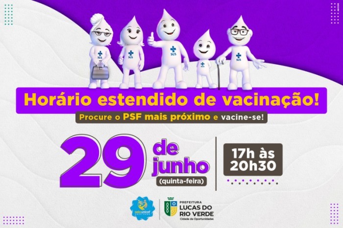 Dez PSFs atenderão em horário estendido para vacinação nesta quinta-feira (29)
